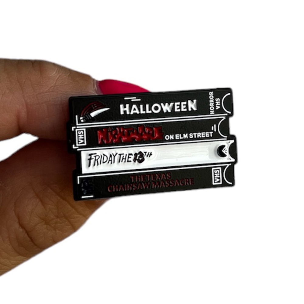 VHS Horror Movies Enamel Pins Bundle - Picture 2 of 3